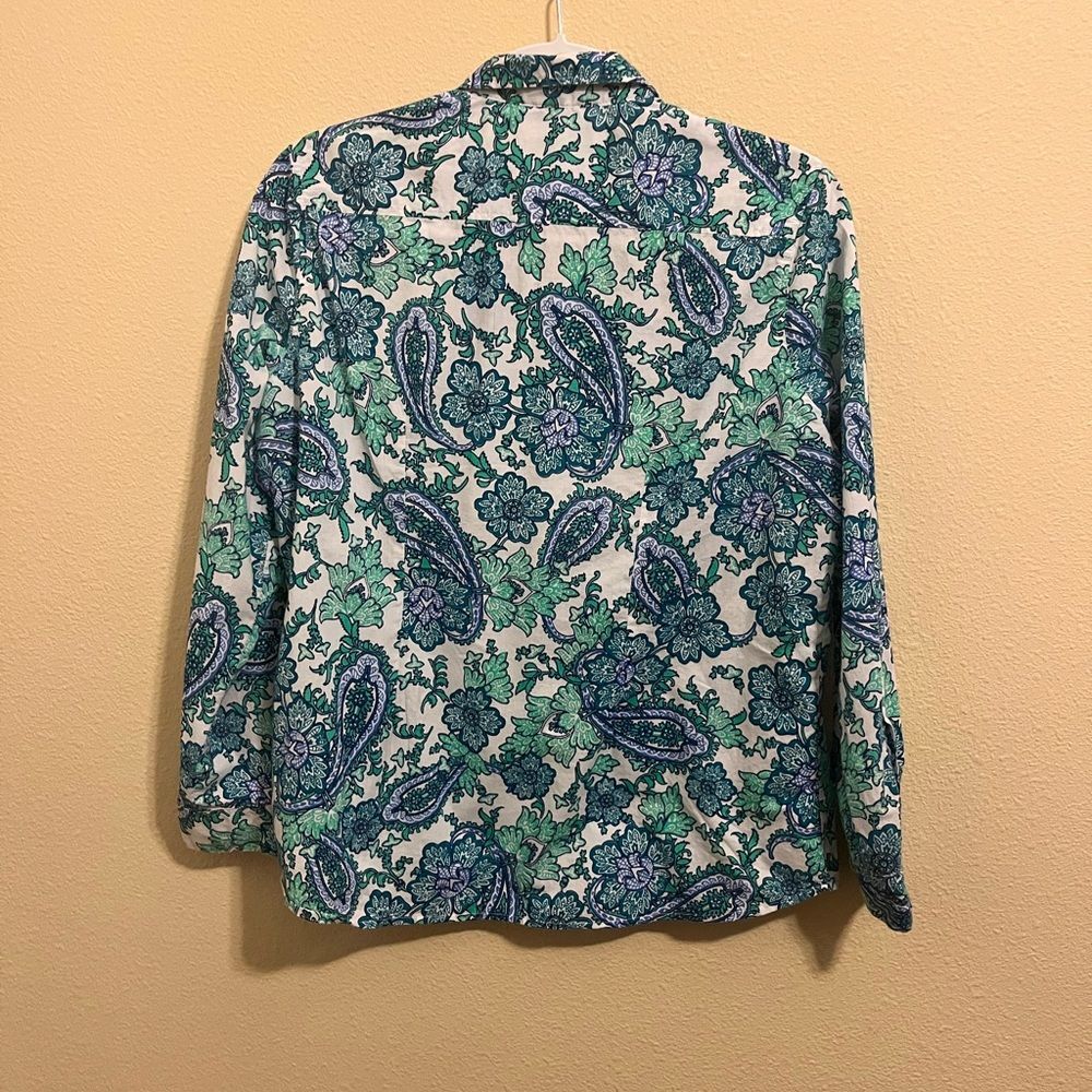 Coral Bay Green and Blue Patterned Shirt - Picture 2 of 4